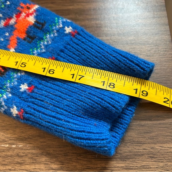 Crewcuts Blue Wool Sweater with Fox and Snowman Design (Youth) 16 - Picture 9 of 9